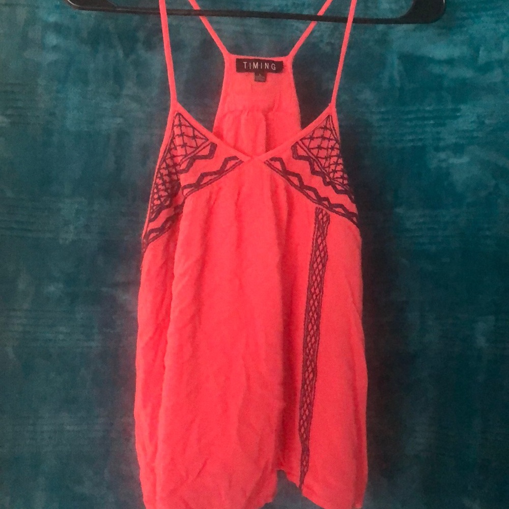 Pink Cropped Tank Top